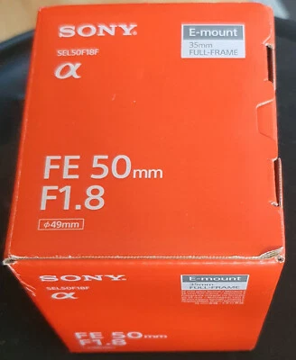 Sony SEL50F18F.SYX E Mount - 50 mm F1.8 Full Frame Prime Lens -Black |New|Sealed - Image 1 of 4