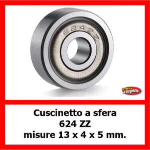 Cuscinetto a sfera cuscinetti sfere 624 zz misure 13 x 4 x 5 mm - Foto 1 di 1