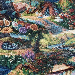 Forest Fairy Tale Jacquard Tapestry Upholstery Decorative Fabric for Sewing DIY - Picture 1 of 6