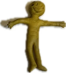 VINTAGE SELTEN WINZIG GELB SMILEY GESICHT FLEXIBEL GUMMI DEHNBAR MANN PREIS GESCHENK SPIELZEUG 1,5 - Bild 1 von 9