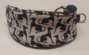 Black Italian Greyhound tab dog dog collar - Picture 1 of 2