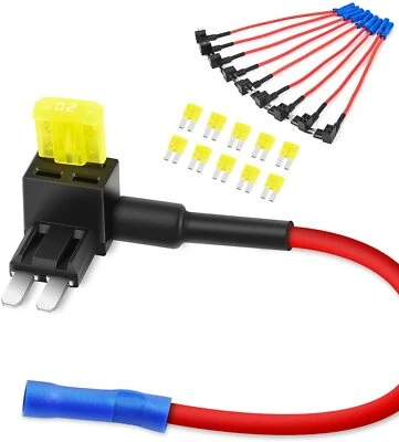 Nilight 10Pack Micro 2 Fuse TAP 12V Car Add a Circuit ATR Blade 20A Fuse Adapter - Image 1 of 4