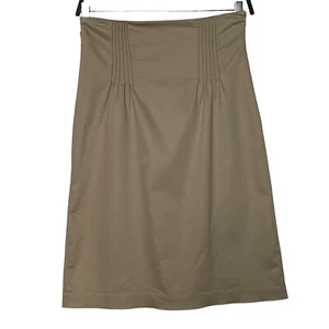 Worthington Women Skirt A Line Knee Length Pleated Waist Line Beige 8 - Picture 1 of 7