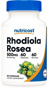 Nutricost Rhodiola Rosea 500 mg, 60 pflanzliche Kapseln - glutenfrei und gentechnikfrei - Bild 1 von 5