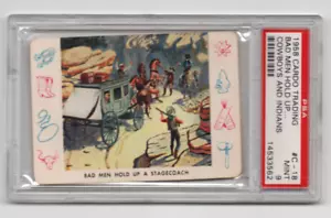 1958 CARDO TRADING C-18 BAD MEN HOLD UP-PSA 9+++++VERY LOW POP MINT BEAUTY ! - Picture 1 of 1