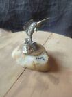 ~"Ron"Ronald A Lee Swordfish On Stone Base- 24k gold plated & Signed Sculpture