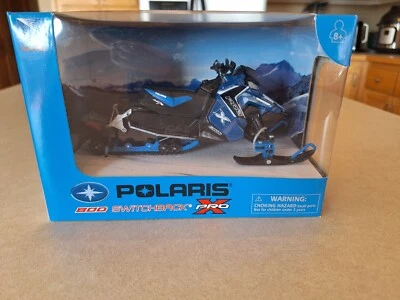 Polaris Switchback Pro-X 800 Snowmobile: 1/16 Scale: New Ray Toys: Blue: New - Image 1 of 4