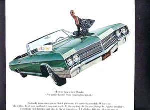 BUICK AUTO 1965 HOW TO BUY A NEW BUICK IS EASY LESABRE 400 CONVERTIBLE AD - Bild 1 von 2