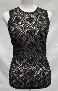 Vintage Dolce & Gabbana Damen Bluse Häkel Perlen bestickt ärmellos 40 - Bild 1 von 13