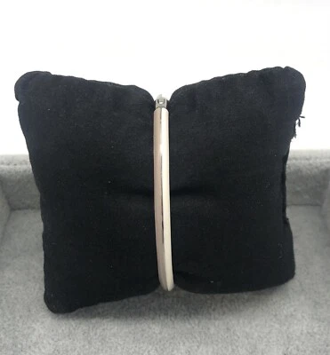 Esprit Armreif, Edelstahl, 20cm, Top Zustand, Weiß/ Braun Emailliert - Bild 1 von 3