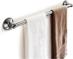 Shower Door Towel Bar Suction Mount Tile Mirror Glass Bathroom Steel Rack Holder - Picture 1 of 3