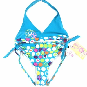 Maui & Sons 2 Piece Bikini Swimsuit Big Girls Size 16 Halter Bathing Suit NWT - Picture 1 of 9
