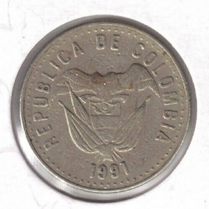 1991 Colombia Circulated 50 Pesos Coin