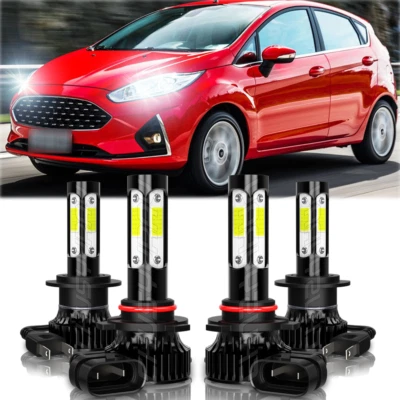 For Ford Fiesta 2011-2019 Front LED Headlight Hi/Lo Beam 6000K Bulb Kit - Image 1 of 4