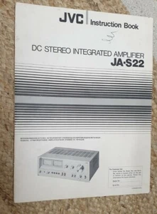 JVC DC STEREO INTERGRATED AMPLIFIER JA-S22 ORIGINAL MANUAL. - Picture 1 of 7