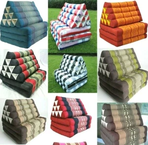 Thai triangle Pillow foldout Cushion 10 hole 3fold Kapok100% Day Bed SHIP BY AIR - Picture 1 of 27