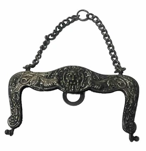 Victorian Silver Plate North Wind Door Knocker Purse Handle  - Picture 1 of 5