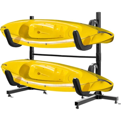 Heavy Duty Freestanding Dual Storage Kayaks Rack Height Adjustable Carrier Stand - Image 1 of 4