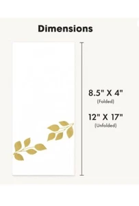 Luxury 100 Linen Feel Disposable Bathroom Napkins, Guest Towels Disposable Gold - Picture 1 of 6