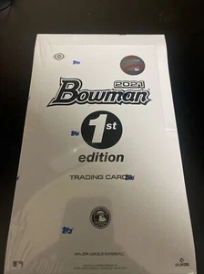 2021 Bowman MLB Baseball 1st Edition Sealed Hobby Box 24 Packs Topps Cards - Bild 1 von 2