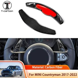 Carbon Fiber Car Steering Wheel Gear Shift Shifter Extension For Mini Countryman - Foto 1 di 11