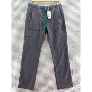 FIGS Pants Men L Gray Cairo Cargo Scrub Elastic Waist Technical Collection New - Picture 1 of 16