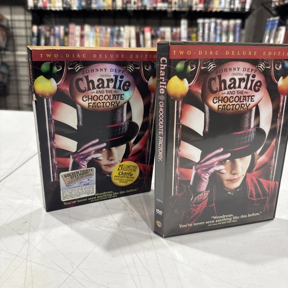 Чарли и шоколадная фабрика (два диска DVD) купить 5 получите 5 бесплатно 🇺🇸 - Изображение 1 из 1