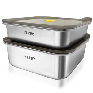 Stainless Steel Food Containers, Meal Prep Container, Bacon Cheese Container ... - Picture 1 of 7
