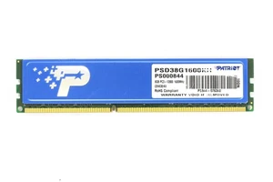 Patriot 8GB (2x4GB) PC3-12800 DDR3-1600MHz Desktop Memory P/N: PSD38G1600KH - Picture 1 of 3