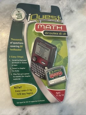 LEAP FROG iQUEST  MATH Cartridge Grades 6-8 Thousands of Questions NEW SEALED - Image 1 of 2