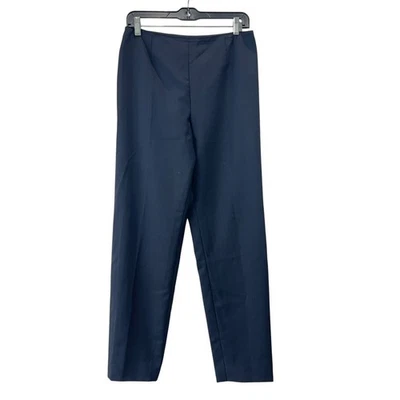 CHANEL Black Blue 2001 Spring Wool Straight Leg Pant size IT 42/6 - Image 1 of 4