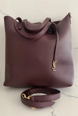 Shopping Saint Laurent Juguete Cuero con Correa Borgoña Auténtico $1300 Nuevo.  Foto 1 de 4