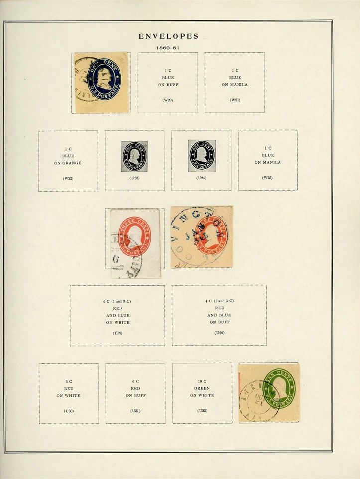 U.S. POSTAL STATIONERY Scott Specialty Album Page Lot #2 - SEE SCAN - $$$ - Image 1 of 1