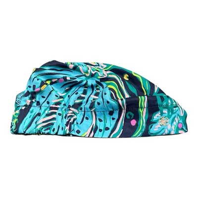 Lilly Pulitzer Scrub Cap Blue Floral One Size Small - Image 1 of 3