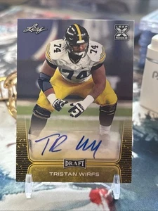 2020 Leaf Draft Auto Gold - Tristan Wirfs #BA-TW1 Rookie Auto RC -Tampa Bay Iowa - Bild 1 von 2