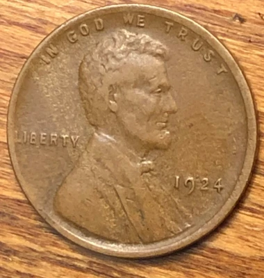 1924 Lincoln Wheat Cent Unique Eye Appeal Woody Improper Alloy Mix Error - Image 1 of 4