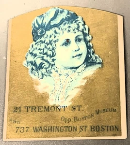 # K2661      VICTORIAN TRADE CARD,     21 TREMONT ST.,  BOSTON,  MA. - Picture 1 of 2