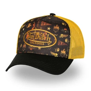 Von Dutch Subl Bonnet Noir/Jaune Taille Unique - Picture 1 of 1