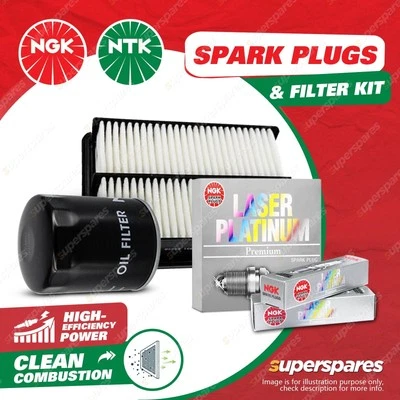 NGK Platinum Spark Plugs+Air Oil Filter for Holden Adventra Calais VZ Caprice WL - image 1 of 2
