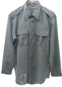 Propper Dress Shirt Mens 16.5/33 Green Tactical Long Sleeve Button Up Military  - Picture 1 of 9