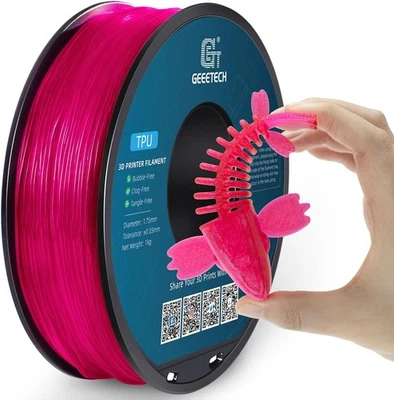SALE！GEEETECH 3D Printer Filament PLA/ABS+/PETG/TPU 1.75mm Various Color 0.5/1KG - Image 1 of 4