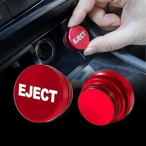 1/Universal RED/Aluminum Eject Button 12 Volt Cigarette Lighter Cover Decor Trim - Picture 1 of 5