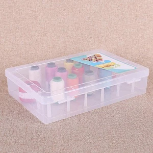 Solid Sewing Thread Storage Box Container Case Holder with 24 Pieces Trays - Picture 1 of 7