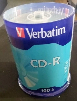 Disco grabable Verbatim 94554 CD-R 700 MB/80 min - plateado (100/PK) nuevo Foto 1 de 4