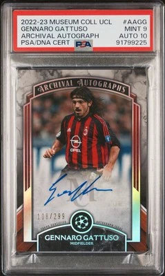 2022-23 Topps Museum Collection  Autographs Gennaro Gattuso G /299 PSA9 - Image 1 of 2