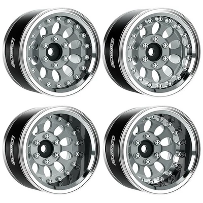 Aluminum 1.9 Inch Beadlock Wheels Adjustable Offset for 1/10 TRX4 TRX6 Axial ... - Image 1 of 4