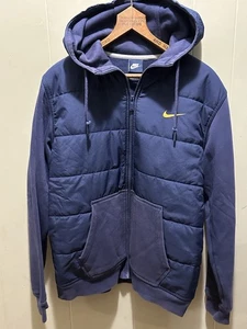 Chaqueta Nike Azul Puffer Aislada Swoosh Chaqueta Híbrida con Capucha Abrigo Hombre’s Mediana - Imagen 1 de 7