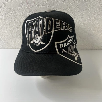RARE Vintage Drew Pearson Embroidered RAIDERS Spell Out Football Hat Cap - Image 1 of 4