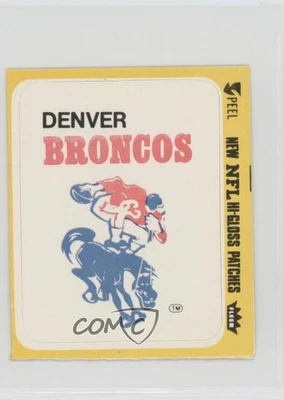 1977 Fleer Teams in Action Team Hi-Gloss Patch Denver Broncos (Logo) Patch - Image 1 of 2