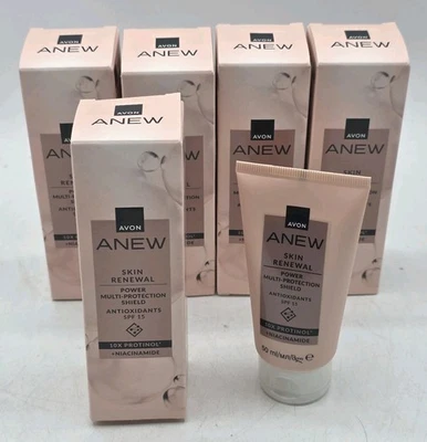 X5 Avon Anew Skin Renewal Power Multi-Protection Shield Antioxidants SPF15 50ml - image 1 of 4